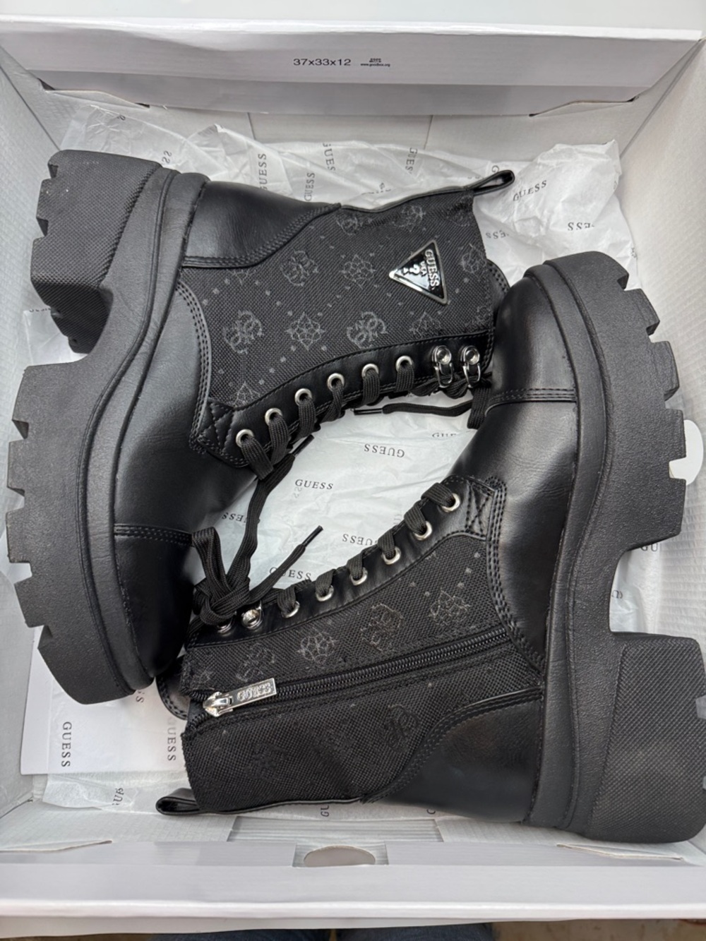 GUESS Yarini Platform Combat Boots- Size 8.5M - Picture 4 of 7